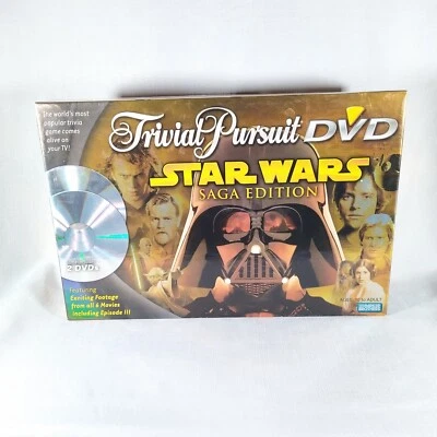  STAR WARS Trivia Game 2005 Saga Edition Trivial Pursuit DVD  Complete - Image 1 of 4