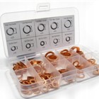 9 Sizes 200pc Copper Washer Assortment Seal Ring Kit Sump Plug