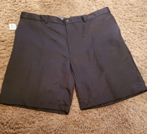 Nuevo con etiquetas Pantalones Cortos Para Hombres Haggar Negros 100% Algodón Frente Plano Talla 42 Entrepierna 10 NUEVO - Imagen 1 de 8