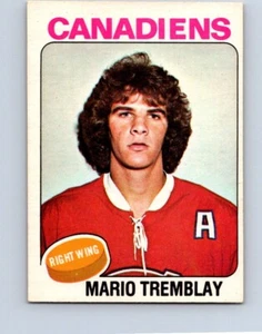 HOCKEY CARD OPC 1975 MONTREAL CANADIENS MARIO TREMBLAY ERROR CARD PHOTO NO153 - Picture 1 of 2