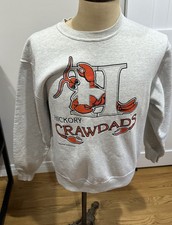 Vintage Hickory Crawdads Minor League Baseball 1993 Gray Sweatshirt Mens L