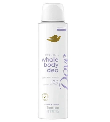 Dove Women’s Whole Body Deodorant Spray 72H Coconut & Vanilla Aluminum Free, 4oz - Image 1 of 4