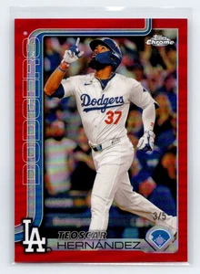 Teoscar Hernandez 2025 Topps cromo #128 refractor rojo verdadero/5 - Imagen 1 de 4