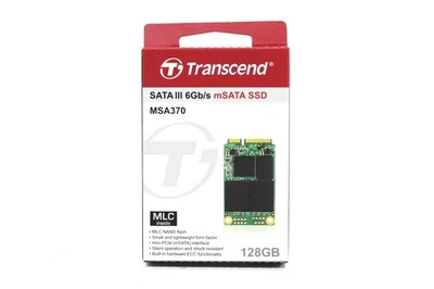 Transcend MSA370 128GB 6Gb/s mSATA III MLC SSD P/N: TS128GMSA370 Brand New - Image 1 of 3