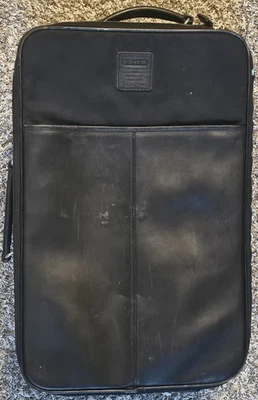 Vintage COACH Suitcase/Luggage Black Nylon & Leather Upright 22" Carry-On #5496 - Image 1 of 4