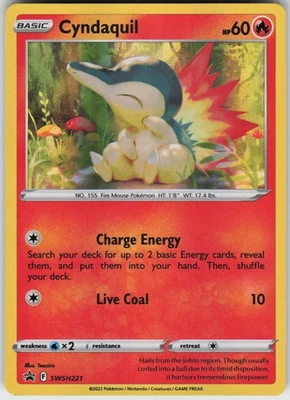 Holo Foil Cyndaquil - SWSH221 Promo SWSH: Sword & Shield Promo Cards - Image 1 of 2