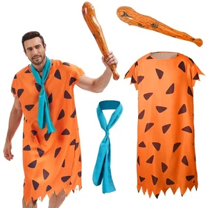 Mens Halloween Costume Adult Caveman Costume Classic Movie Set with Inflatabl... - Picture 1 of 7