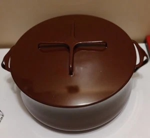 Vtg MCM Rare Dansk Kobenstyle Quistgaard Brown 8 Qt Casserole Stock Pot w/ Lid - Picture 1 of 3