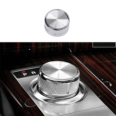 Para Jaguar F-PACE 2017-2021 Plateado Aluminio Consola Central Pomo Cambio Borde Foto 1 de 4