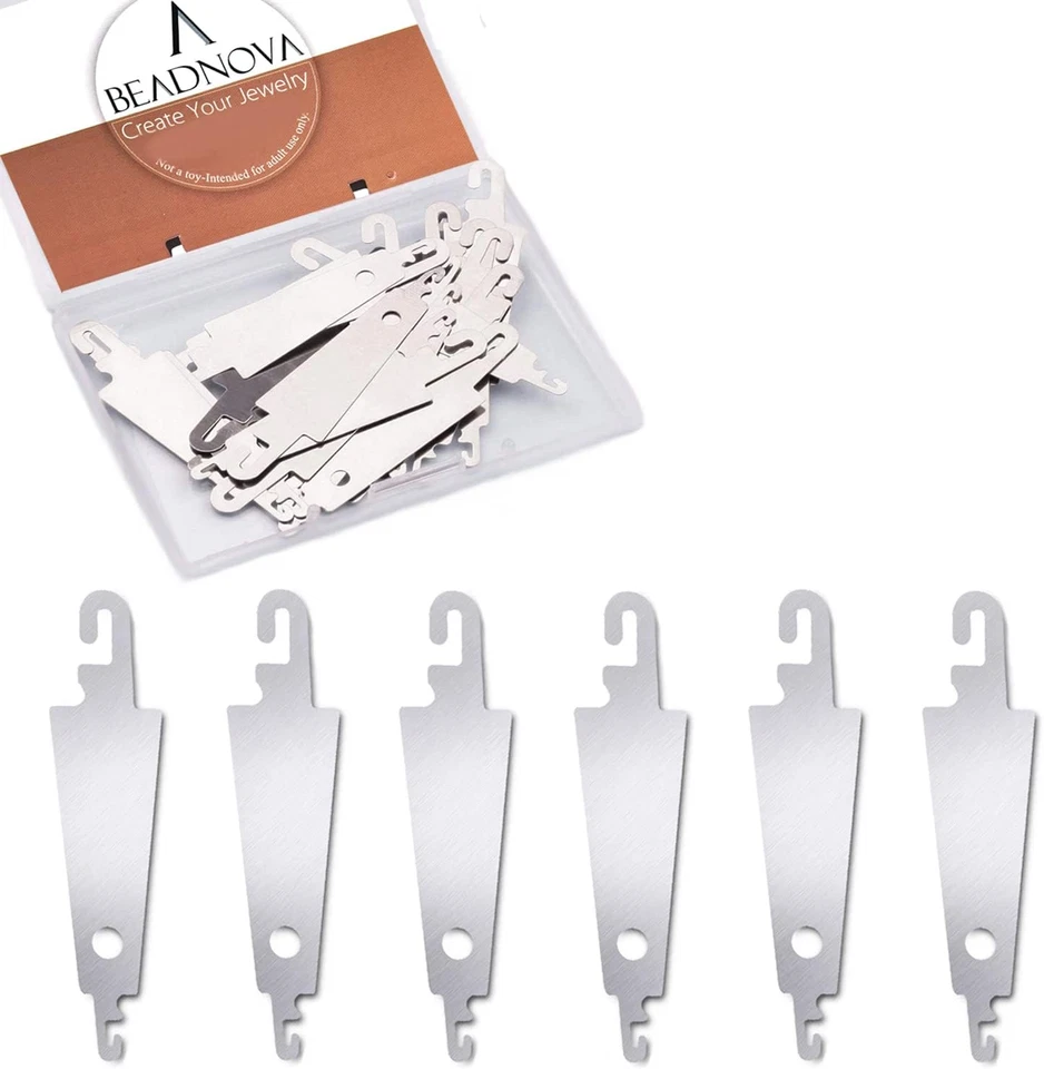 BEADNOVA Needle Threaders 20Pcs Stainless Steel Sewing Needle Threader for Hand