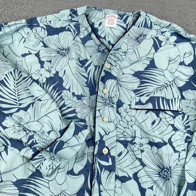 Рубашка ночная мужская Brooks Brothers средняя пижама пижама пижама гостиная цветочный узор гавайская - Изображение 1 из 4