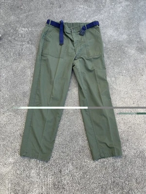 Pantalones militares de colección del ejército de Estados Unidos OG-507 de los años 80 pantalones de prensa utilitarios para hombre 40x31 con cinturón Foto 1 de 4
