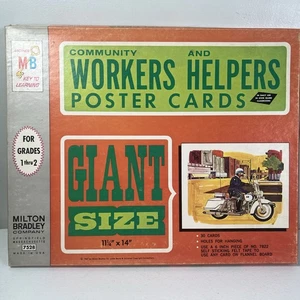 30 Community Workers Helpers 1967 Color Poster Cards Milton Bradley 11.25" x 14" - Picture 1 of 5