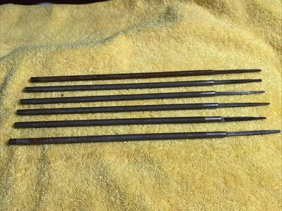 Vintage 6 Piece  10 Inch x 1/4" Round Non Tapered Round File - Image 1 of 4
