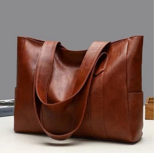 Grande Retro Bolso de Mano Cuero Bolso de Hombro Hobo Cartera Mensajero Bolso Cartera - Imagen 1 de 13