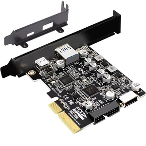 PCIe 3.0 to USB 3.2 Gen2 10Gbps Expansion Card For Windows XP/Vista/7/8/10 - Picture 1 of 13