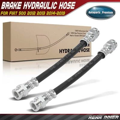2x Rear Left & Right Inner Brake Hydraulic Hose for Fiat 500 12-19 68073198AC - Image 1 of 4