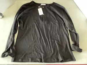 Womens Black Tunic Long Sleeve Shirts Blouse - Picture 1 of 1