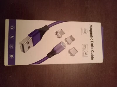 360° Magnetic Fast Charging Data Sync Cable Adjustable Type-C & Micro & for iOS - Image 1 of 3