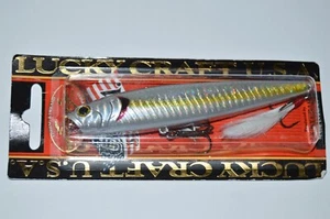 lucky craft gunfish 115 bass topwater lure 4.5" 3/5oz zebra ms chartreuse shad - Picture 1 of 2