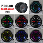 2" 52mm 7 Color LED Car Turbo Boost Meter 0-30 PSI Pressure Gauge 12V Universal