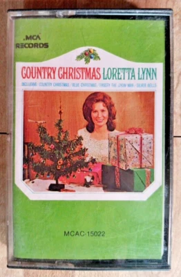 Country Christmas Loretta Lynn cassette 1986 Blue Christmas Frosty Silver Bells - Image 1 of 4