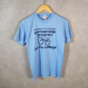 Vintage Wolf Colorado Uni Graphic 90s USA Single Stitch T Shirt Men’s Small Blue - Picture 1 of 7