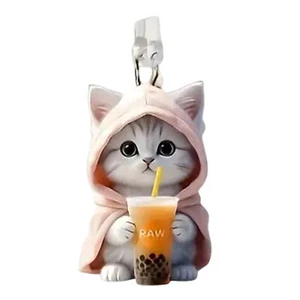 2pcs Dust Plug Cute Acrylic Cat Pendant Type-C USB Charging Port Protector Cover - Photo 1 sur 14