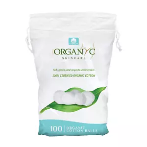 100% Organic Cotton Balls for Sensitive Skin, 100 Count - Picture 1 of 12