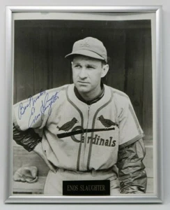 Enos Slaughter Signed Autographed 8x10 Photograph St. Louis Cardinals HOF - Picture 1 of 6