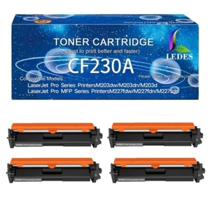 4PK 30A CF230A Toner Cartridge Compatible for HP Pro MFP M227fdw M227fdn M227sdn - Picture 1 of 7