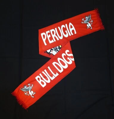 Sciarpa "BULLDOGS PERUGIA" Ultras Perugia, Vintage 1995, Rara. - Immagine 1 di 4