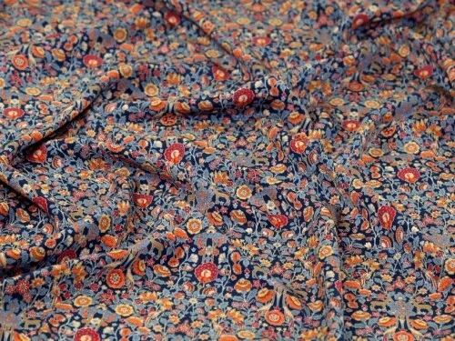 Tessuto Crepe de Chine di seta Liberty London Palmeira Kensington - al metro