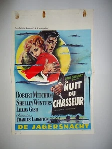 FILM NOIR/NIGHT OF THE HUNTER/NUIT DU CHASSEUR/F02/affiche belge - Imagen 1 de 2