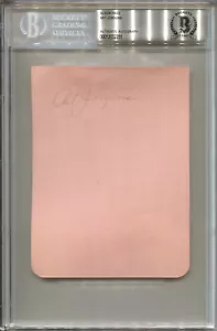 ARNDT ART JORGENS Album Beckett Slabbed 1937 firmato singolo pagina Yankees BAS - Foto 1 di 2