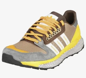 2021 Adidas x Human Made Questar Brown/Yellow & GrayGY3018 Size 9 - Picture 1 of 5