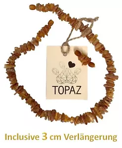 TOPAZ® Bernsteinkette für Hunde 50 cm + 3 cm Verlängerung + Charmanhänger - Bild 1 von 8