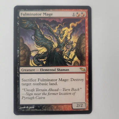 1x MTG Fulminator Mage Shadowmoor Magic the Gathering Light Play Condition - Image 1 of 2