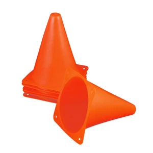 18cm Orange Sports Cones Set of 6 for Training Drills and Kids Play - Picture 1 of 12