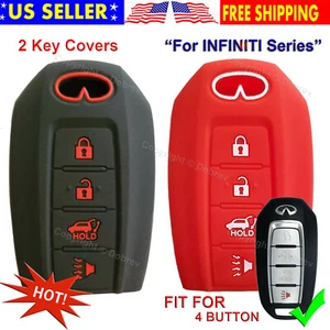 Silicone Skin Shell Fob Cover Case Remote Accessories for Infiniti Q50 QX60 Key - Picture 1 of 4
