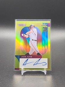 2022 Leaf Vivid Jace Jung Yellow Auto #BA-JJ1 1/50 Detroit Tigers Rookie XRC