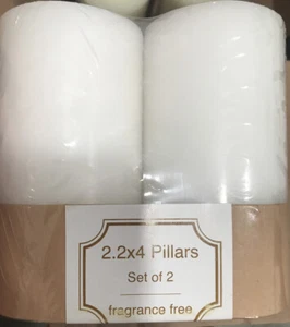 Langley Empire Filled Glass White Votive Candles Set of 6 - Picture 1 of 3