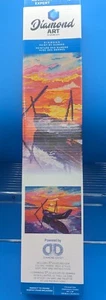 Kit de arte de pintura de diamantes 20"x 16" barco avanzado atardecer por Leisure Arts NUEVO Dotz - Imagen 1 de 5