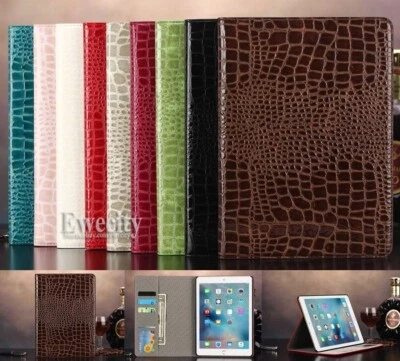 Folio Crocodile Wallet PU Leather Smart AutoSleep Wake Case Cover For Apple iPad - Image 1 of 4