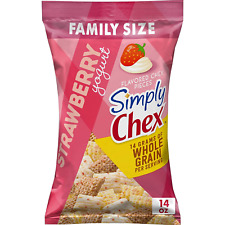 Simply Chex, Strawberry Yogurt Whole Grain Snack Mix, 14 oz Bag Family Size