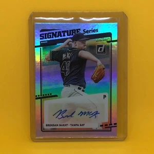 Brendan McKay Auto 2020 panini Donruss Signature series #SS-BM Rays - Picture 1 of 2