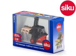 Siku 1722 Linde Forklift Truck Lifting + Tilting Forks & 2 Pallets Die-Cast 1:50 - Picture 1 of 2