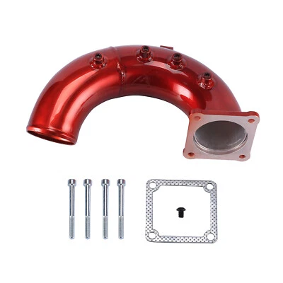 3" Air Intake Elbow Tube For 98.5-02 Dodge Ram 2500 3500 Cummins Diesel 5.9L Red - Image 1 of 4