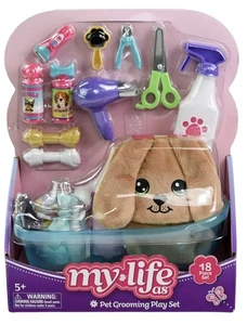 My Life As PET GROOMING Spielset 18-teilig mit Hunderucksack für 18" Puppen Neu im Karton - Bild 1 von 5