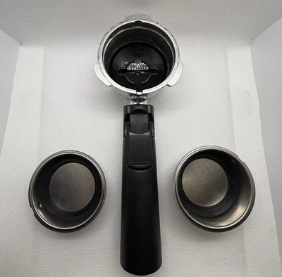 Ручка портафильтра эспрессо 51 мм с одиночными и двойными корзинами под давлением - Изображение 1 из 3